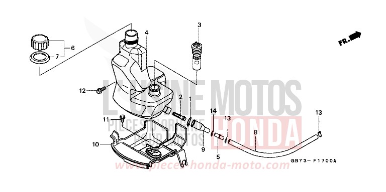 OELTANK von CB1300 Super Bold'or ABS PASTA GREEN (GY108) von 1996